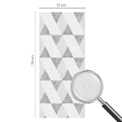 Folie geam intimitate model vitraliu Triunghiuri gri