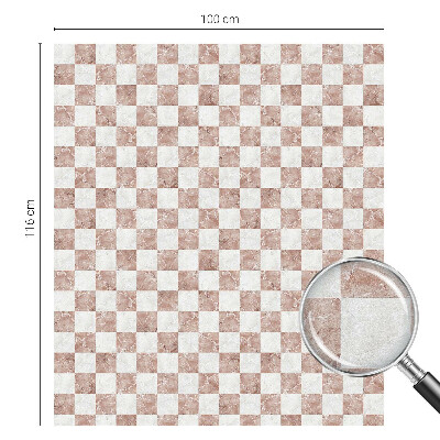 Folie decorativă vitraliu pentru uși și ferestre Tablă de șah clasică