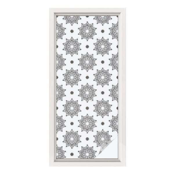 Autocolant vitraliu pentru geam Rozete clasice