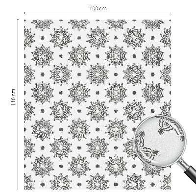 Autocolant vitraliu pentru geam Rozete clasice