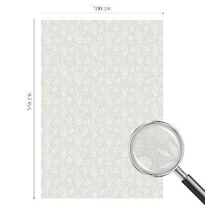 Folie decorativă vitraliu pentru uși și ferestre Flori subtile