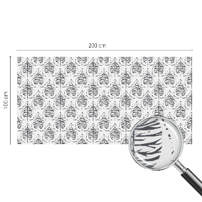 Folie decorativă vitraliu pentru uși și ferestre Eleganță frunzișoasă