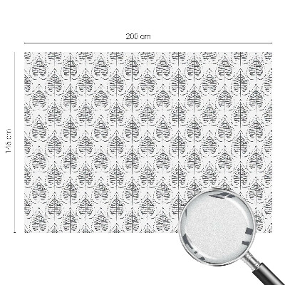 Folie decorativă vitraliu pentru uși și ferestre Eleganță frunzișoasă