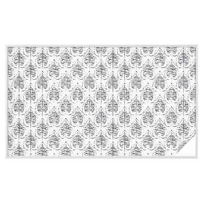 Folie decorativă vitraliu pentru uși și ferestre Eleganță frunzișoasă