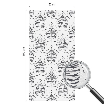 Folie decorativă vitraliu pentru uși și ferestre Eleganță frunzișoasă