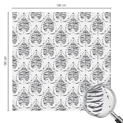 Folie decorativă vitraliu pentru uși și ferestre Eleganță frunzișoasă