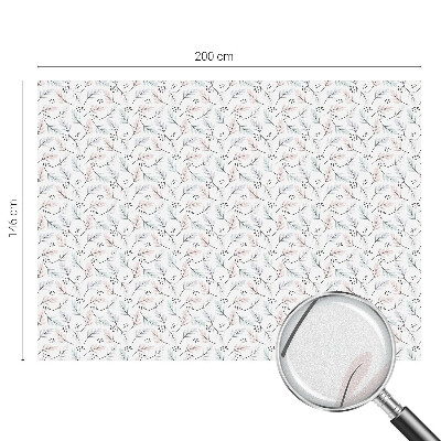 Folie decorativă vitraliu pentru uși și ferestre Frunze de plantă