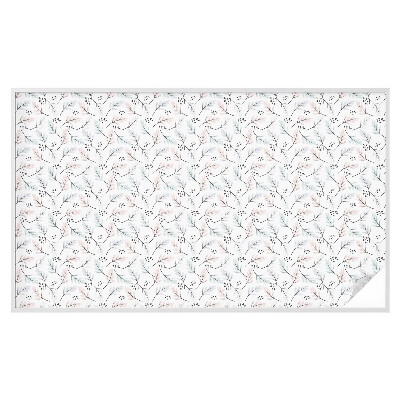 Folie decorativă vitraliu pentru uși și ferestre Frunze de plantă