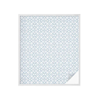 Folie geam intimitate model vitraliu Ornamente albastre