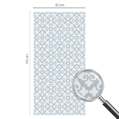 Folie geam intimitate model vitraliu Ornamente albastre