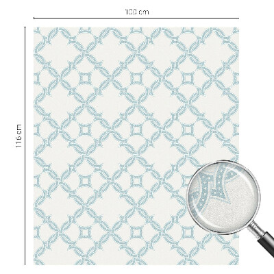 Folie geam intimitate model vitraliu Geometrie albastră