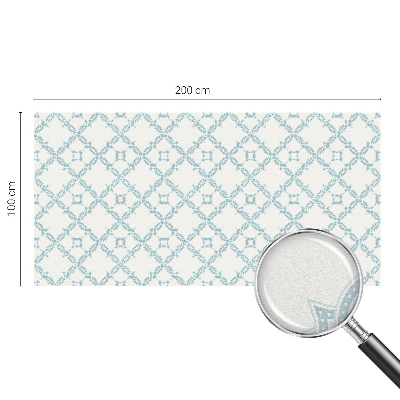 Folie geam intimitate model vitraliu Geometrie albastră