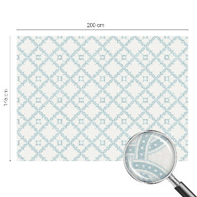 Folie geam intimitate model vitraliu Geometrie albastră