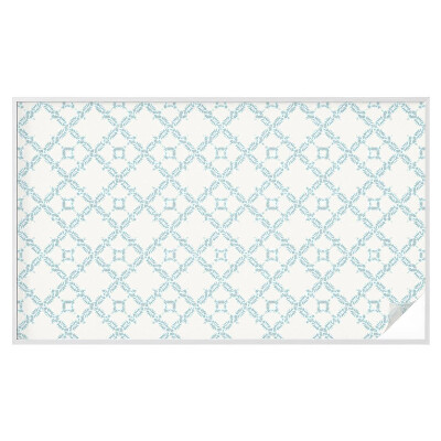 Folie geam intimitate model vitraliu Geometrie albastră