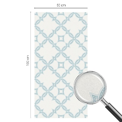 Folie geam intimitate model vitraliu Geometrie albastră