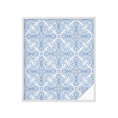 Folie geam intimitate model vitraliu Plăci albastre