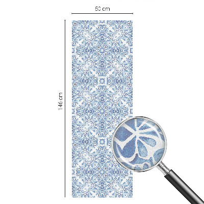 Folie geam intimitate model vitraliu Plăci albastre