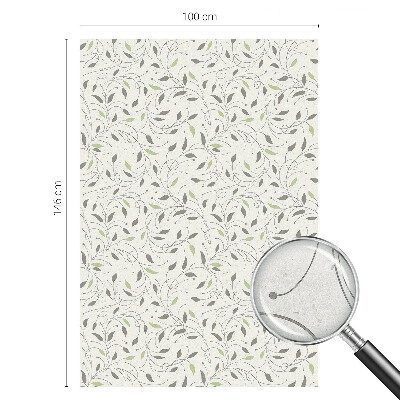 Folie decorativă vitraliu pentru uși și ferestre Frunze de lăstari