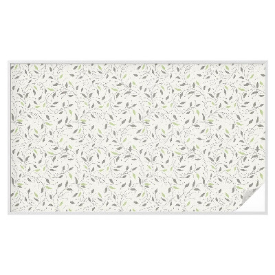 Folie decorativă vitraliu pentru uși și ferestre Frunze de lăstari