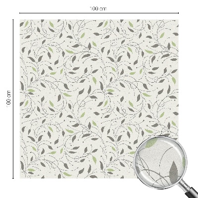 Folie decorativă vitraliu pentru uși și ferestre Frunze de lăstari