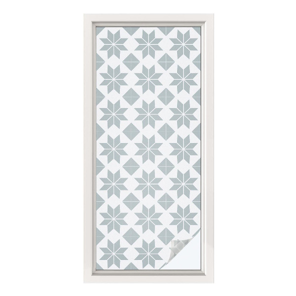 Folie decorativă vitraliu pentru uși și ferestre Stele geometrice
