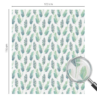 Folie geam intimitate model vitraliu Frunze tropicale