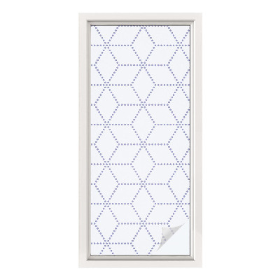 Autocolant vitraliu pentru geam Romburi violet