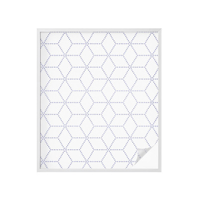 Autocolant vitraliu pentru geam Romburi violet