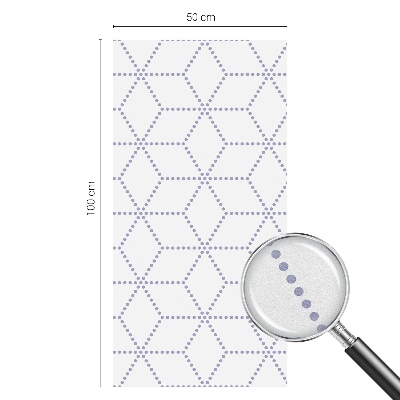 Autocolant vitraliu pentru geam Romburi violet
