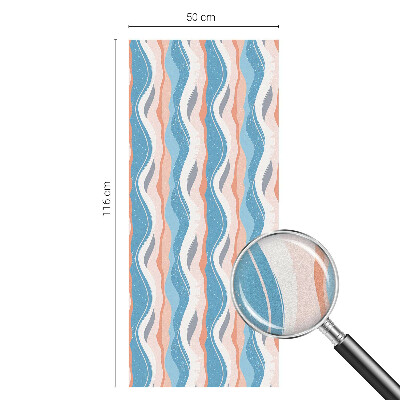Folie decorativă vitraliu pentru uși și ferestre Ritm ondulat
