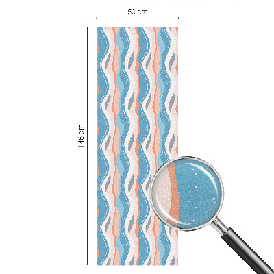 Folie decorativă vitraliu pentru uși și ferestre Ritm ondulat