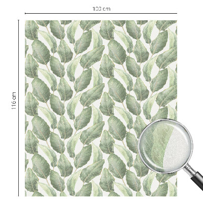 Folie geam intimitate model vitraliu Frunze verzi