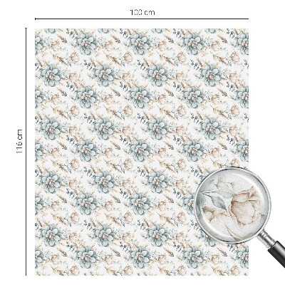 Autocolant vitraliu pentru geam Eleganță florală