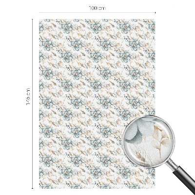 Autocolant vitraliu pentru geam Eleganță florală