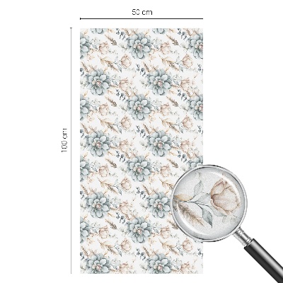 Autocolant vitraliu pentru geam Eleganță florală