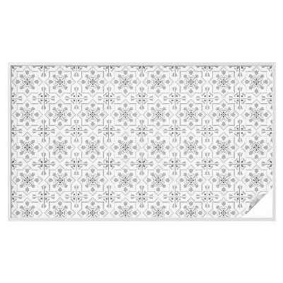 Folie decorativă vitraliu pentru uși și ferestre Ornamente simetrice