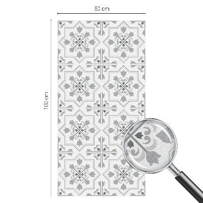 Folie decorativă vitraliu pentru uși și ferestre Ornamente simetrice