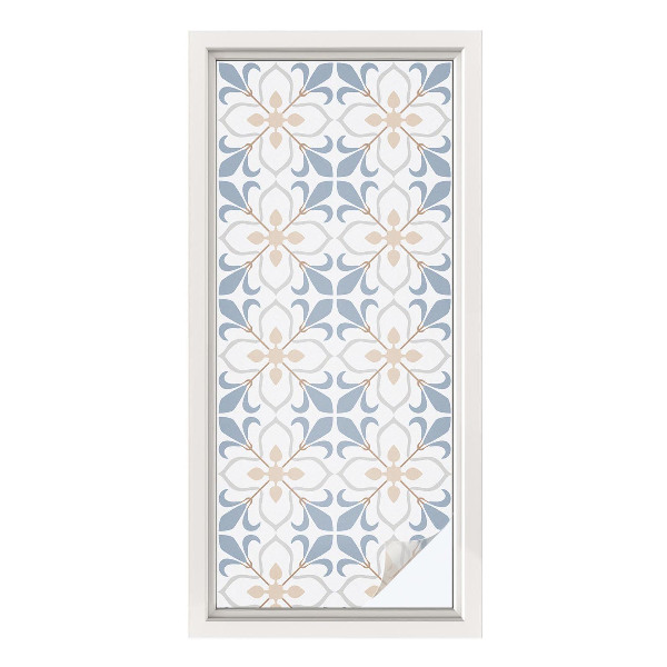 Autocolant vitraliu pentru geam Frumusețe florală