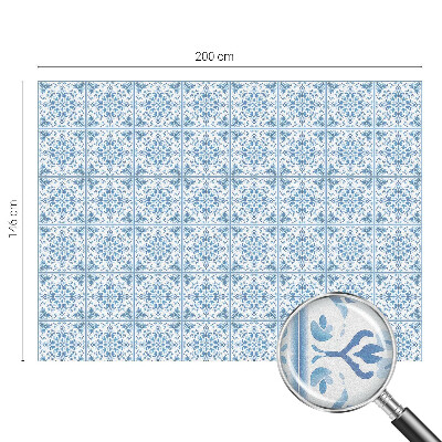 Folie decorativă vitraliu pentru uși și ferestre Ornamente florale