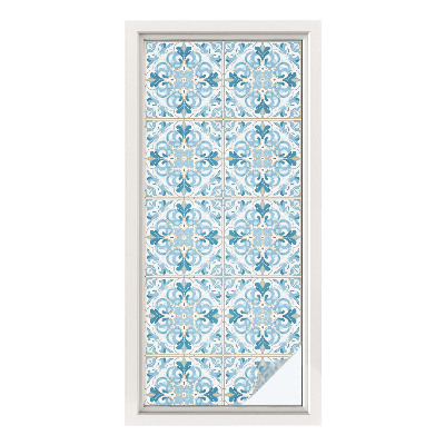 Autocolant vitraliu pentru geam Plăci florale