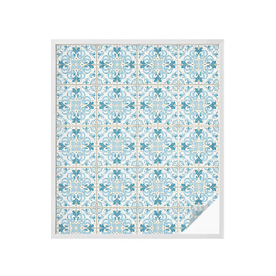 Autocolant vitraliu pentru geam Plăci florale