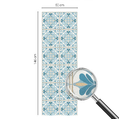 Autocolant vitraliu pentru geam Plăci florale