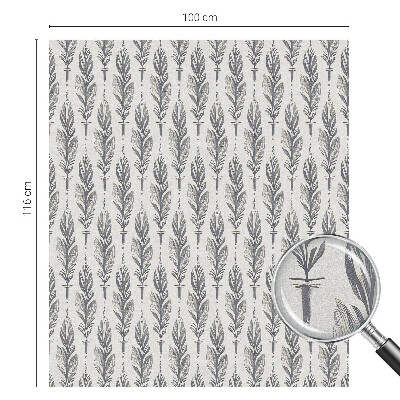 Folie decorativă vitraliu pentru uși și ferestre Pene elegante