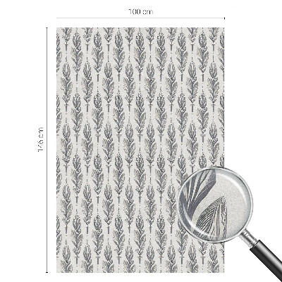 Folie decorativă vitraliu pentru uși și ferestre Pene elegante