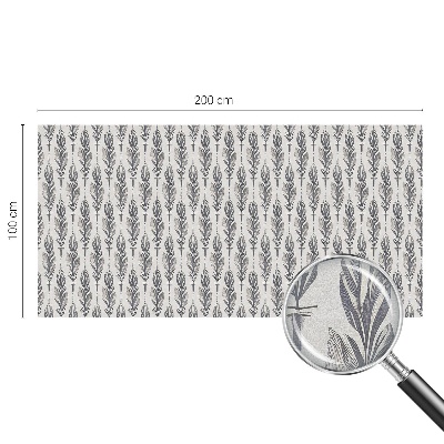 Folie decorativă vitraliu pentru uși și ferestre Pene elegante