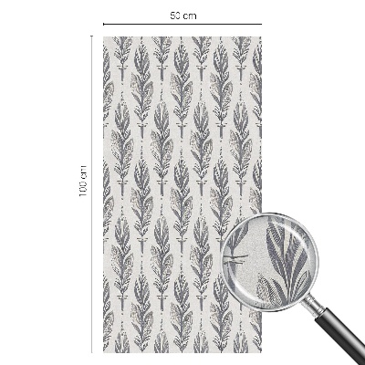 Folie decorativă vitraliu pentru uși și ferestre Pene elegante