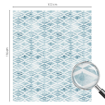 Folie decorativă vitraliu pentru uși și ferestre Romburi albastre