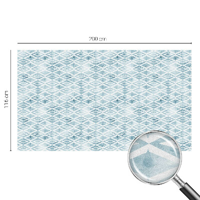 Folie decorativă vitraliu pentru uși și ferestre Romburi albastre