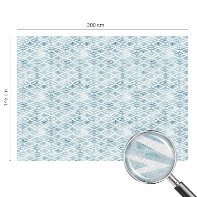 Folie decorativă vitraliu pentru uși și ferestre Romburi albastre