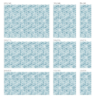 Folie decorativă vitraliu pentru uși și ferestre Romburi albastre